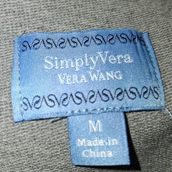 Simply Vera Vera Wang Women Size M Gray and White Floral Midi Dress - Picture 2 of 16